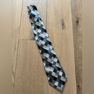 Geoffrey Beene Patterned Tie - black, gray